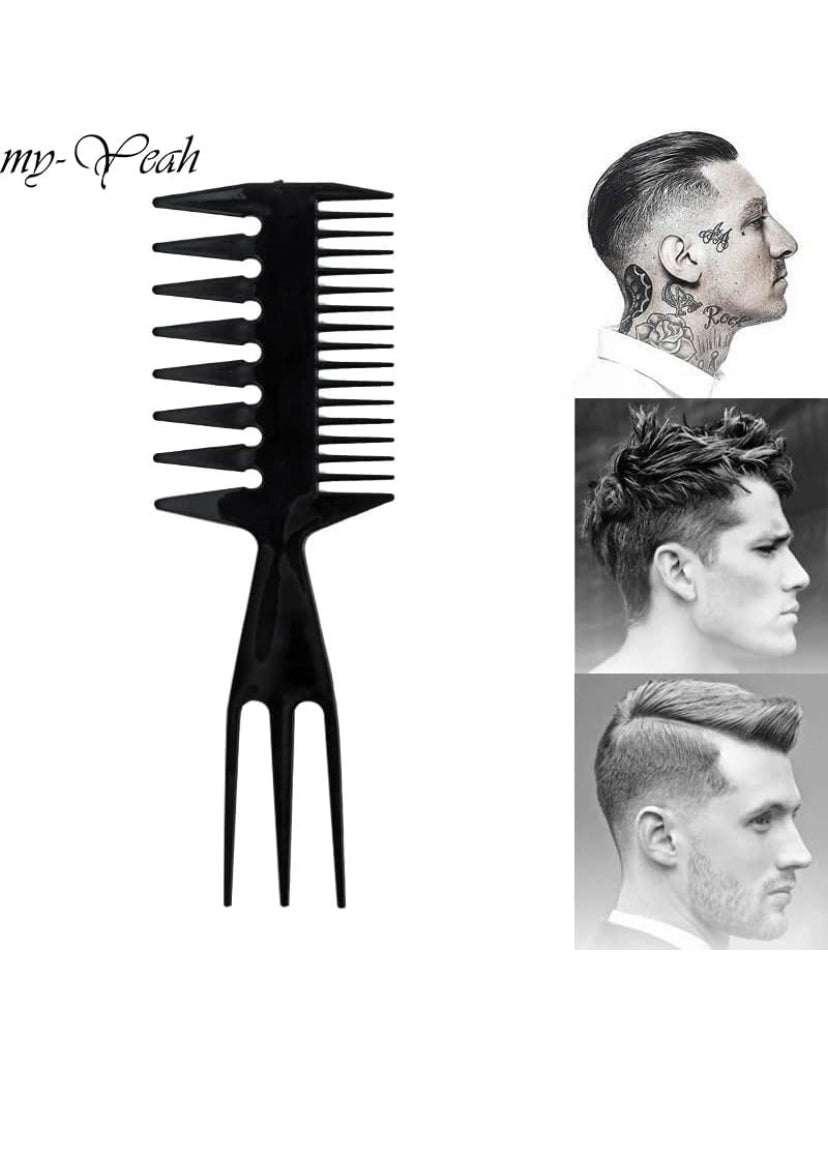 10 Pezzi Set di Pettine Capelli Neri, Parrucchiere professionale Pettine per capelli Pettine pettine Accessori, Strumenti per parrucchieri con borsa portatile per Uomini e Donne