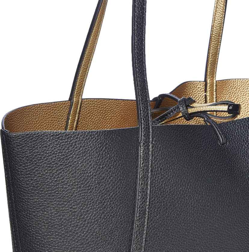 ARMANI EXCHANGE Pebble Reversible, Borsa a Mano Donna, Schwarz, 29x13x44 cm (B x H x T)