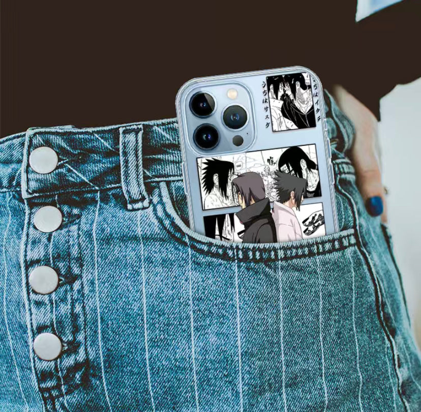 Custodia cellulare itachi sasuke  trasparente resistente alle cadute