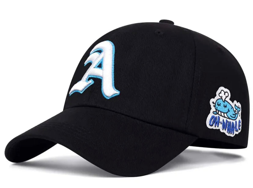 Cappello casual da baseball nero regolabile