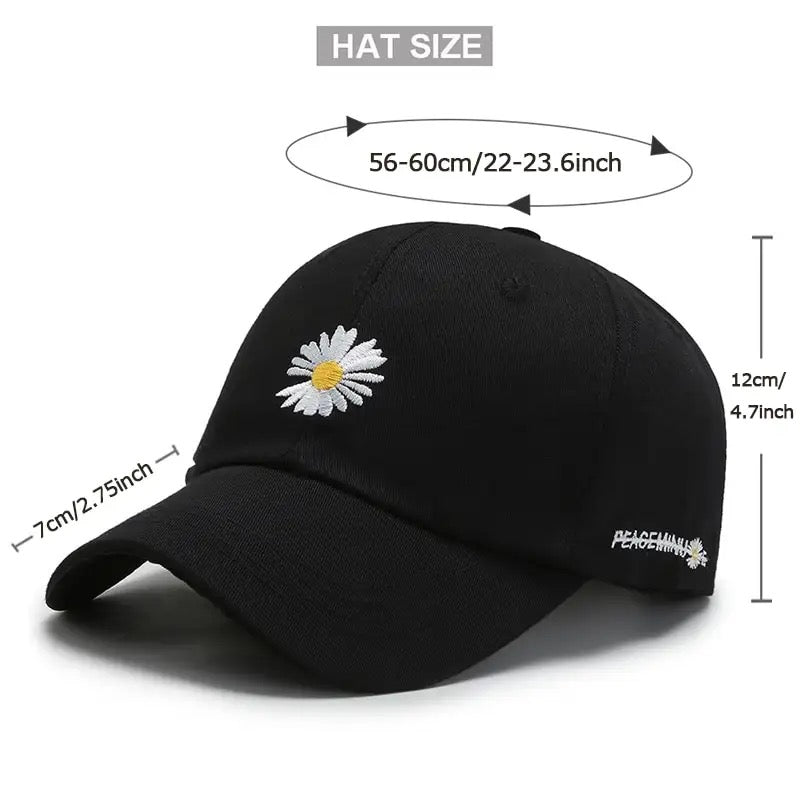 Cappello nero uomo/donna con girasole