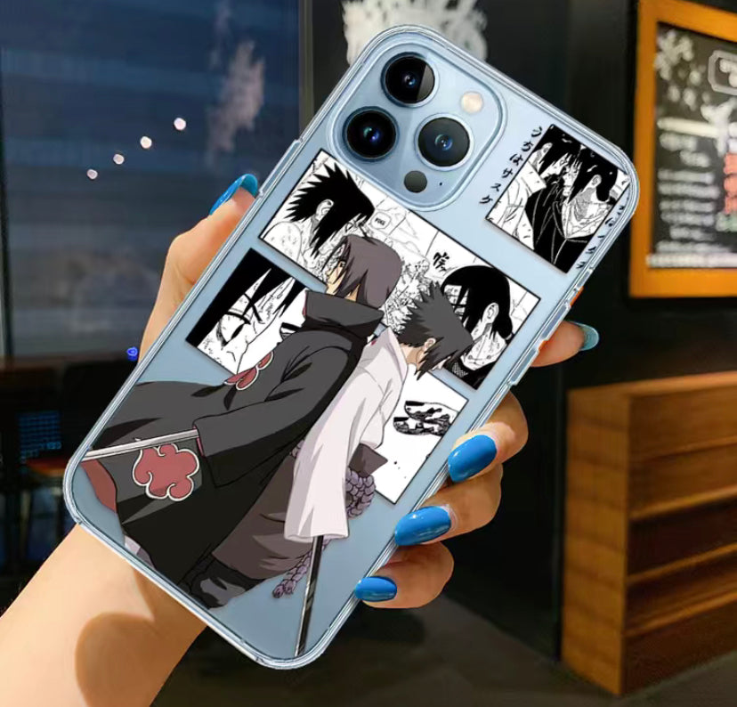 Custodia cellulare itachi sasuke  trasparente resistente alle cadute